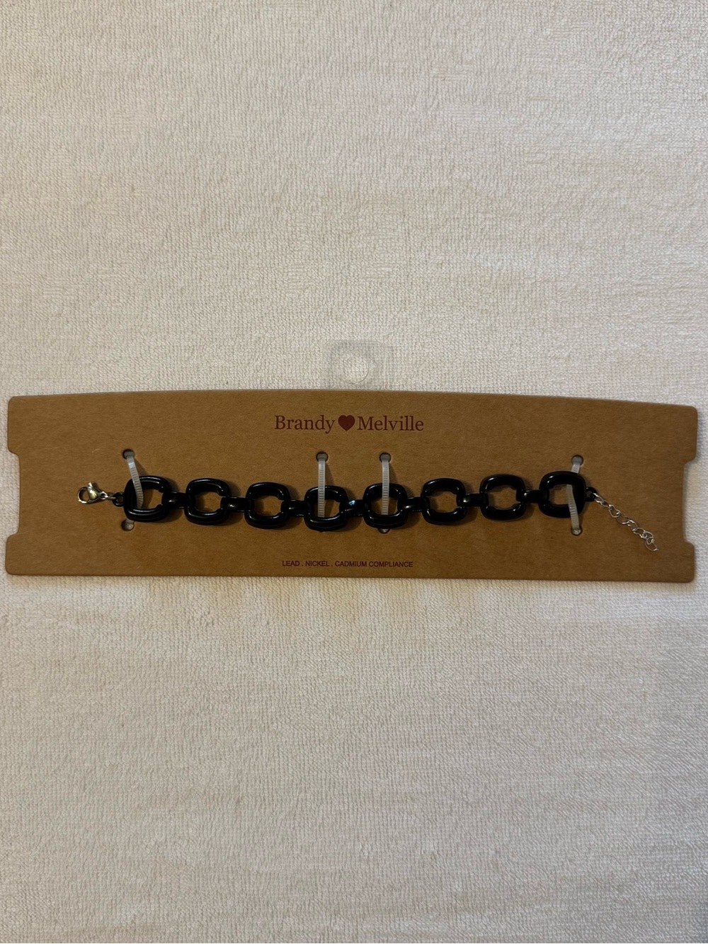 Brandy Melville Black Link Chain Bracelet